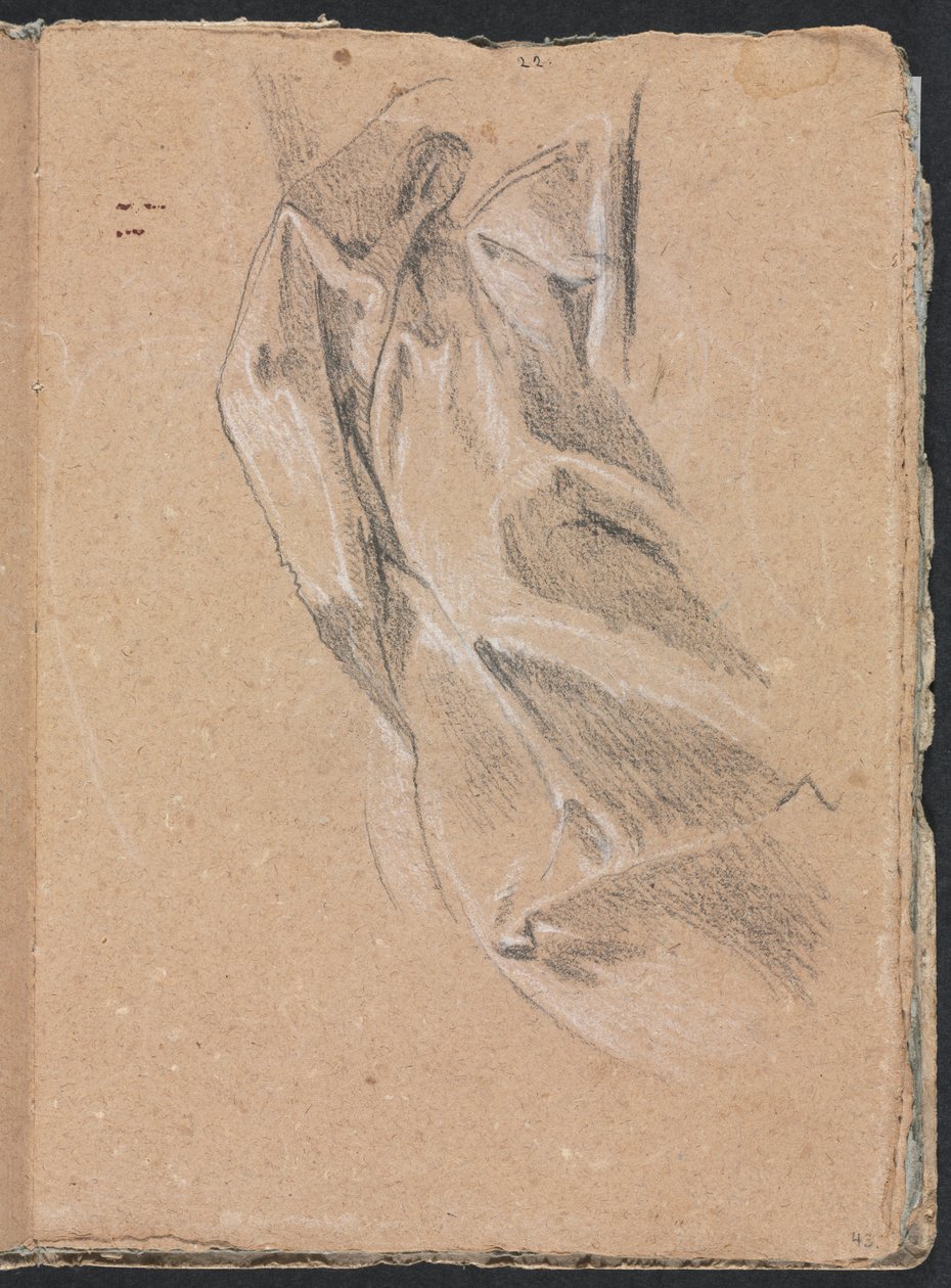 Verona Sketchbook: Drapery study (sivu 43) tekijältä Francesco Lorenzi