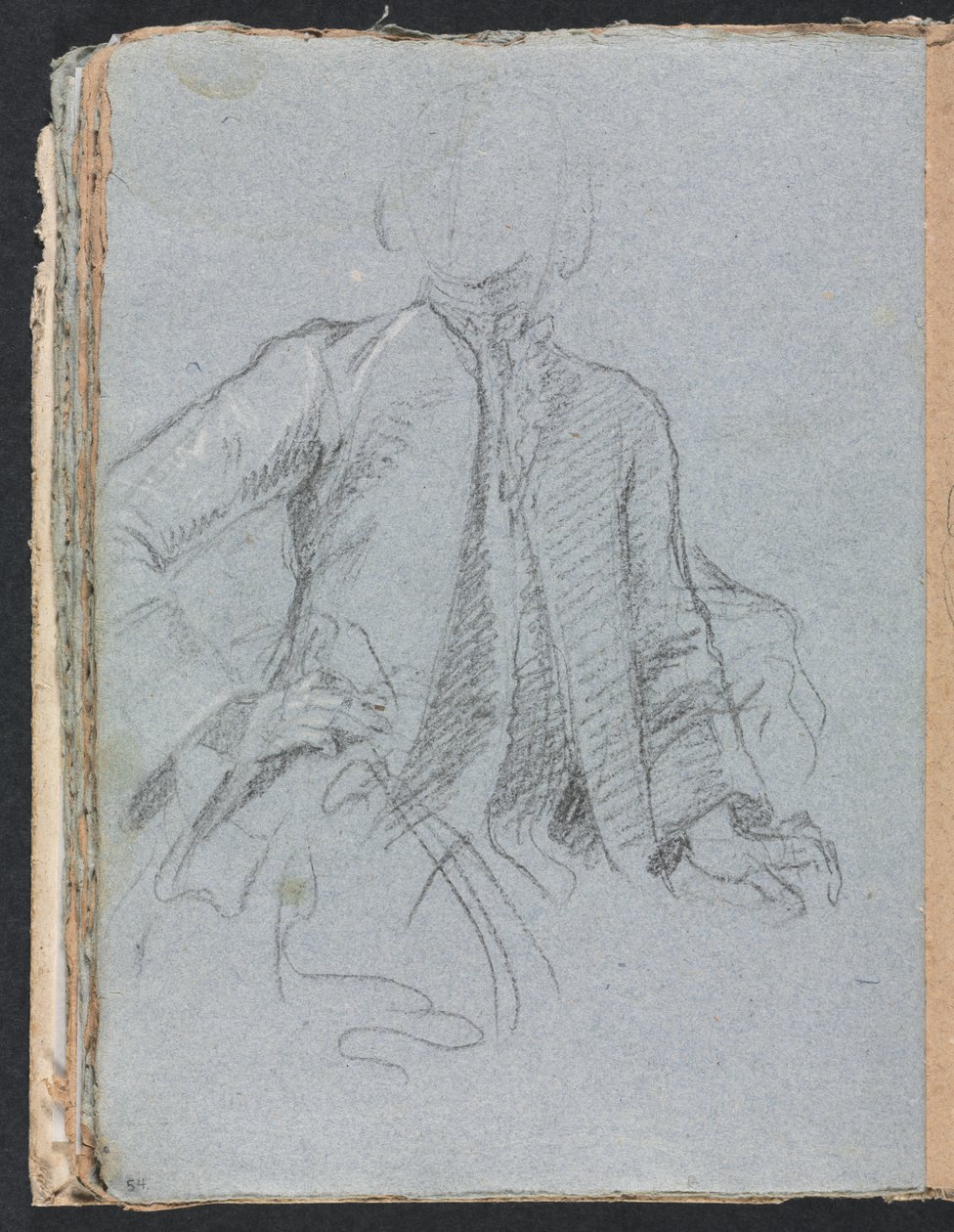 Verona Sketchbook: Gentleman, sivu 54, 1760. tekijältä Francesco Lorenzi