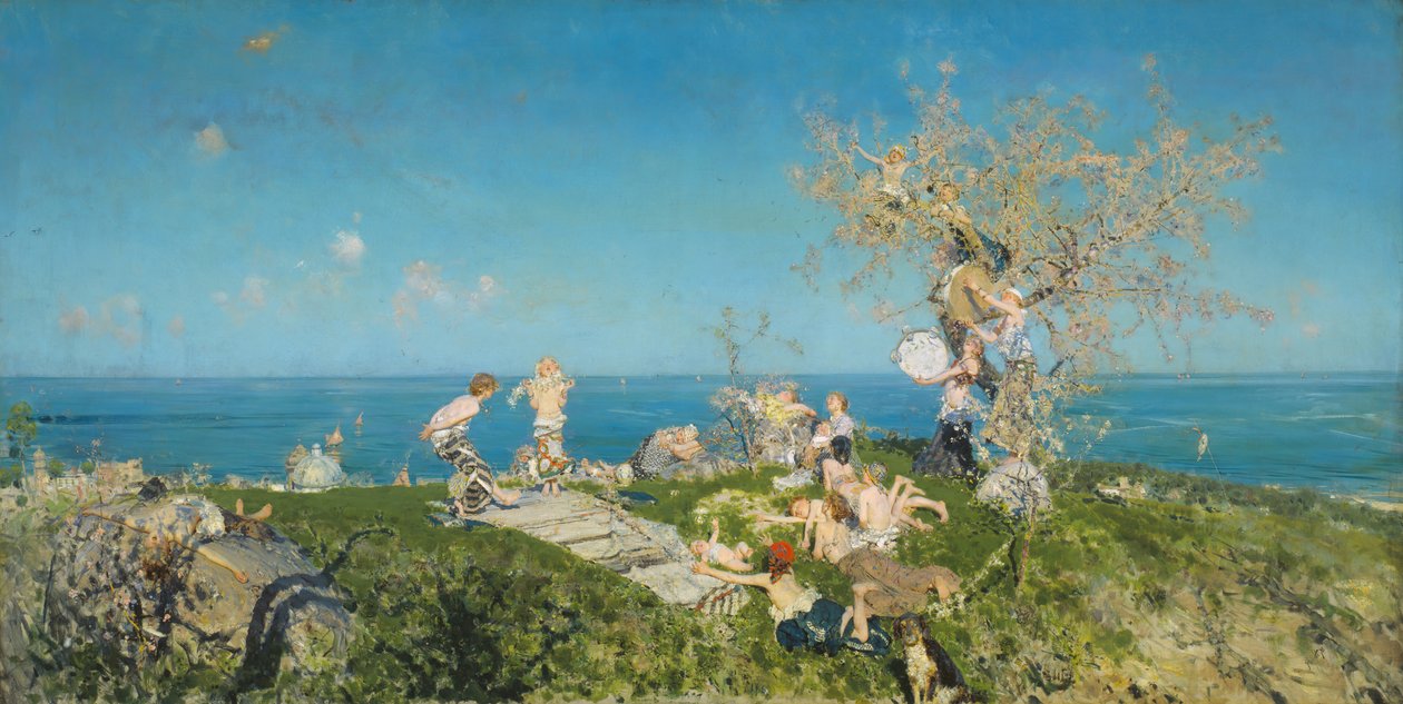 Kevät ja rakkaus, 1878. tekijältä Francesco Paolo Michetti