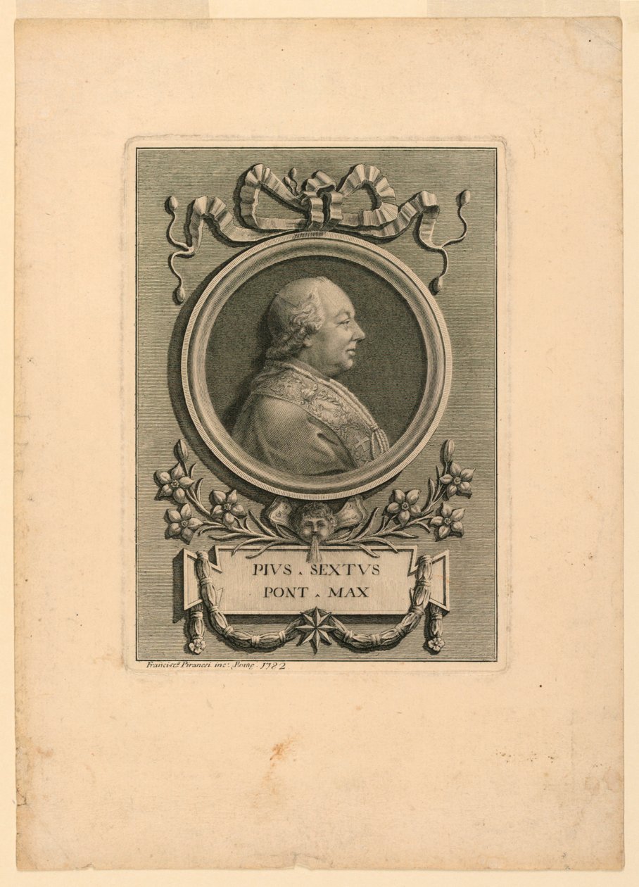 Paavi Pius VI (1775-1799) tekijältä Francesco Piranesi