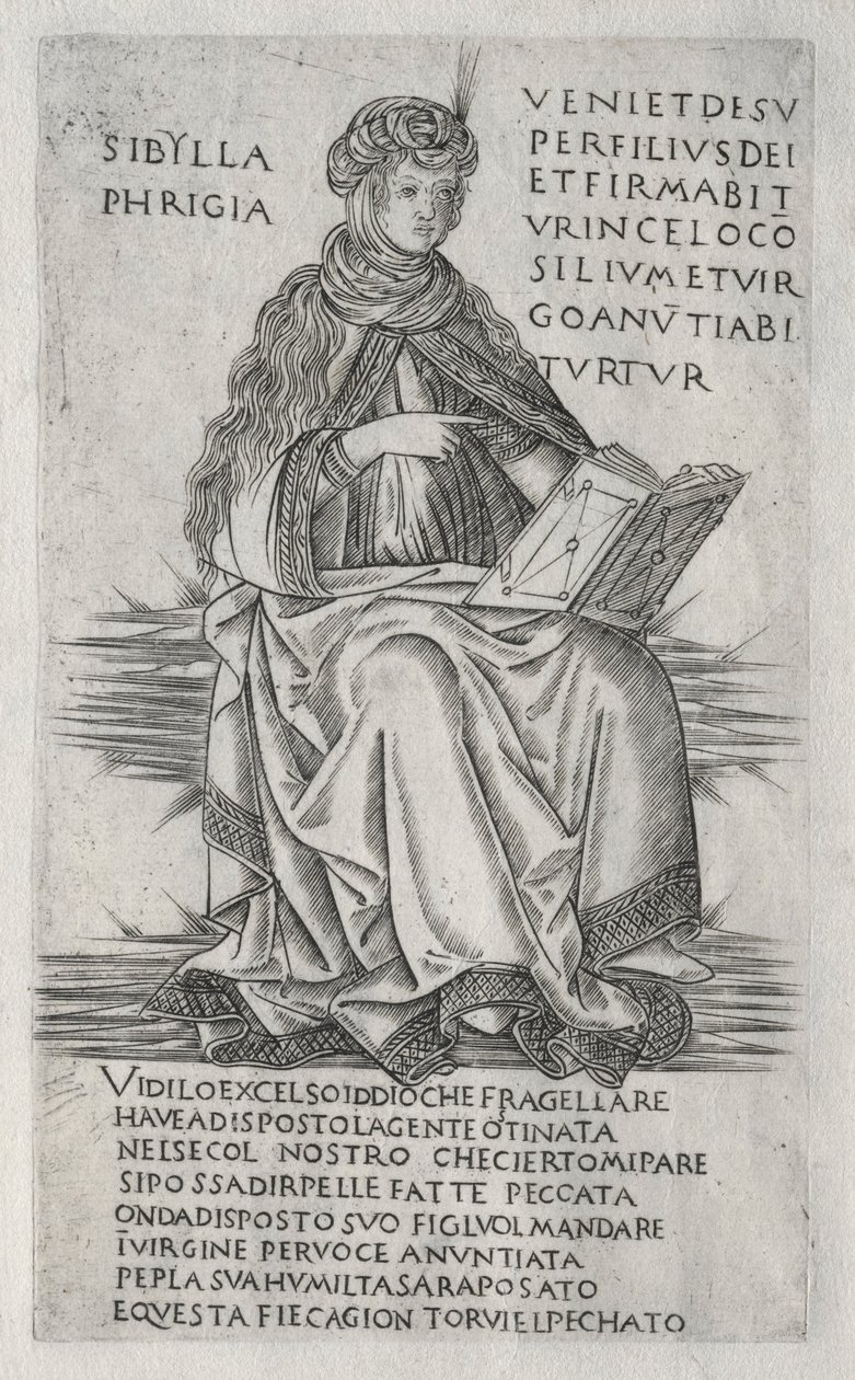 Sibylit: Phrygian Sibyl, n. 1470-1480. tekijältä Francesco Rosselli