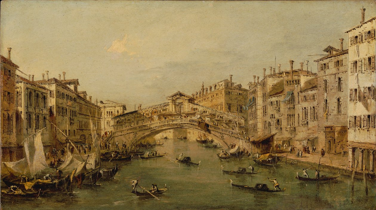 Venetsia: Rialto tekijältä Francesco circle of Guardi