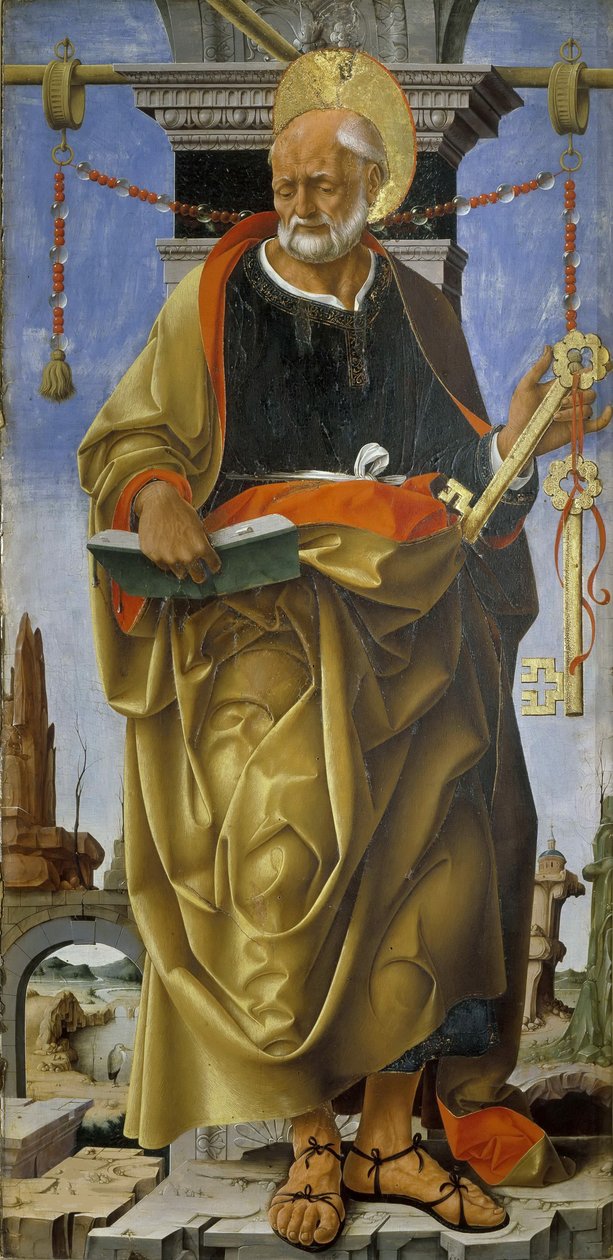Griffoni-polyptyykki: Pyhä Pietari, noin 1472-1473. tekijältä Francesco del Cossa