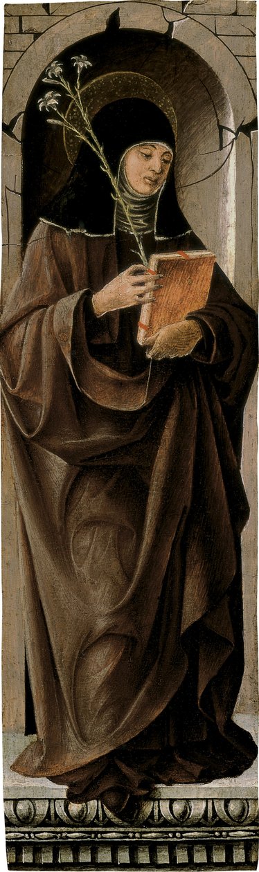 Pyhä Clare tekijältä Francesco del Cossa