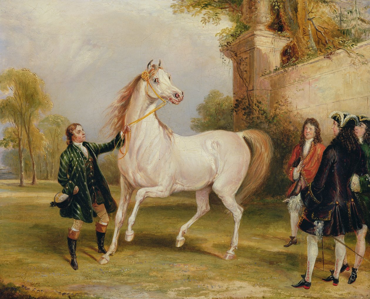 Earl of Godolphinin "Roxana" hänen kuskinsa hallussa, 1845 (pari numeroon 378788) tekijältä Francis Calcraft Turner