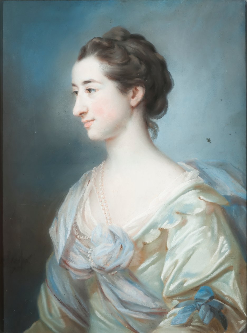 Muotokuva Elizabeth Thorntonista, 1755 (pastelli paperille) tekijältä Francis Cotes