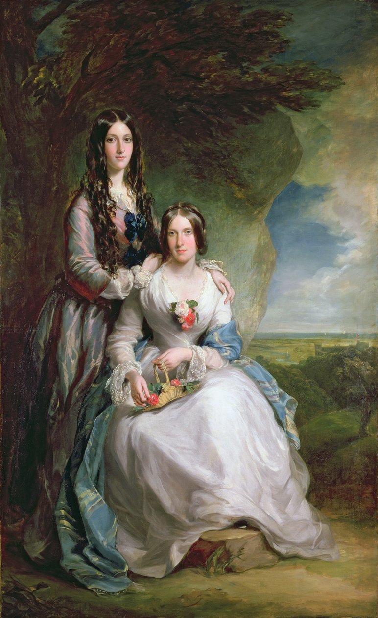 Lady Adeliza Manners ja Lady Mary Foley, 1848 tekijältä Francis Grant
