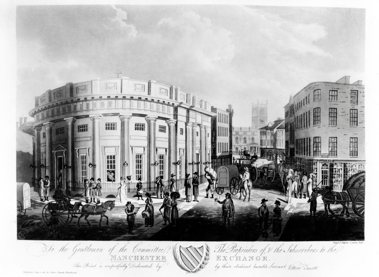 Manchester Exchange, 1810 tekijältä Francis James Sarjent