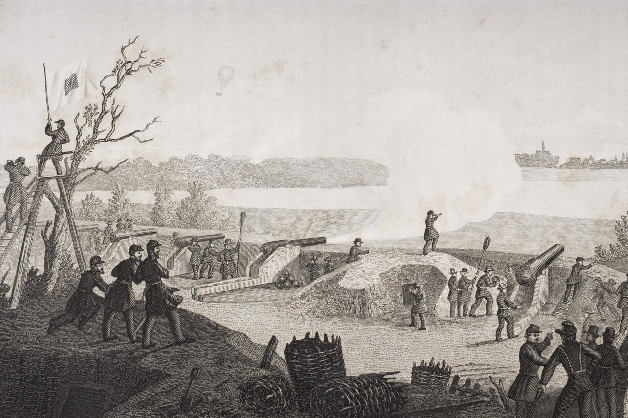 Yorktownin piiritys Virginiassa Yhdysvaltain sisällissodan aikana tekijältä Francis Schell