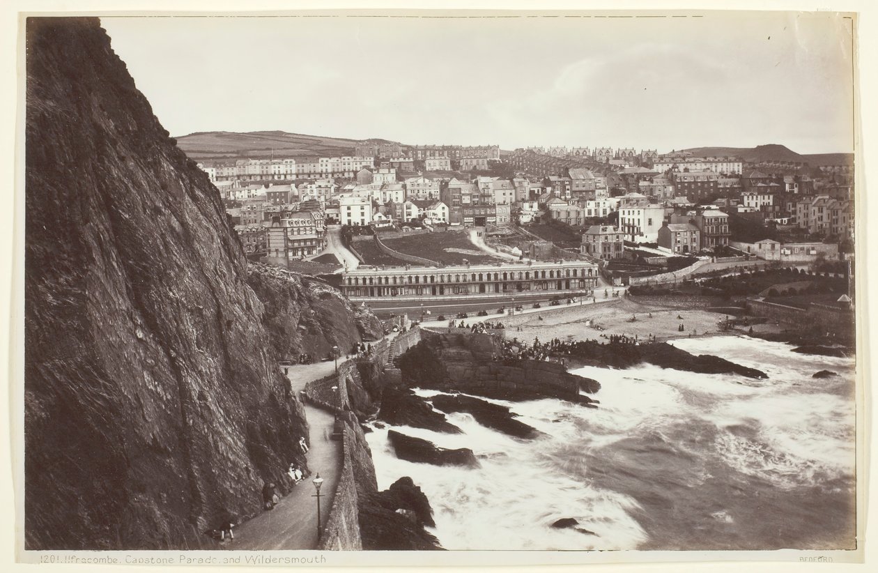 Ilfracombe, Capstone Parade ja Wildersmouth, 186094. tekijältä Francis Bedford