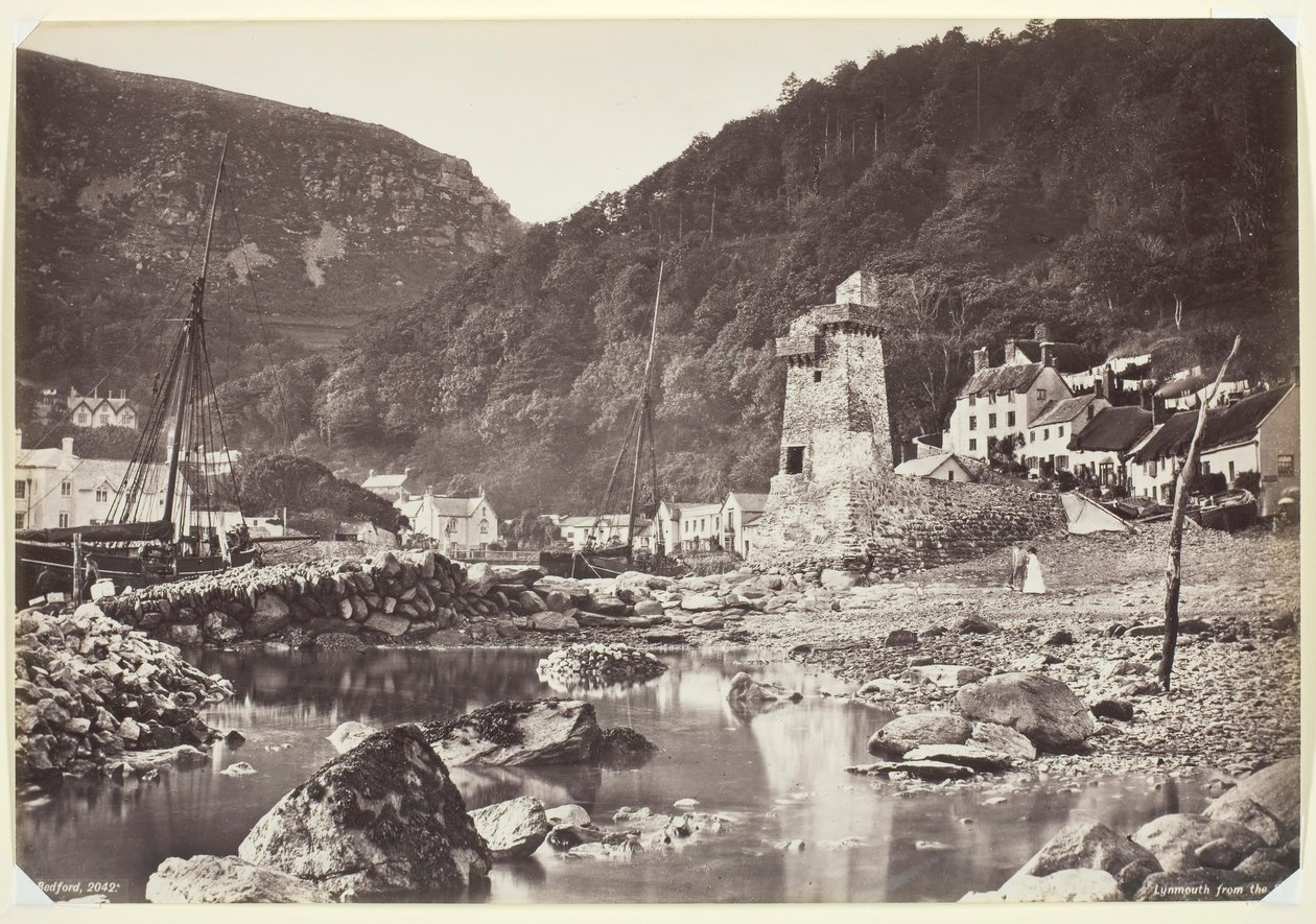 Lynmouth from the Sea, 186094. tekijältä Francis Bedford