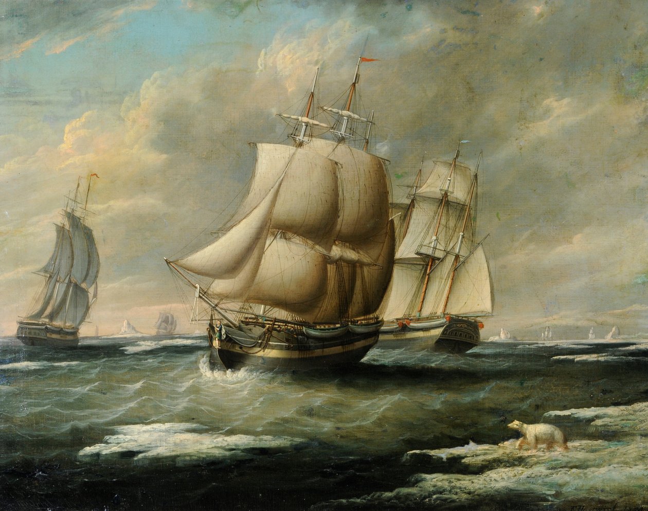 Liverpoolin valaanpyyntialus "Baffin". tekijältä Francis Hustwick