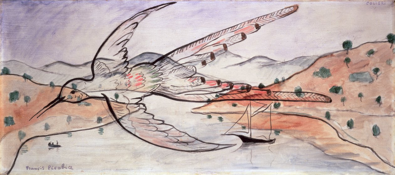 Kolibri, noin 1928-30 (öljy kankaalle). tekijältä Francis Picabia