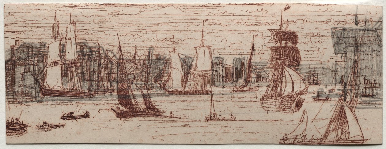 Luonnos Greenwichistä. tekijältä Francis Seymour Haden