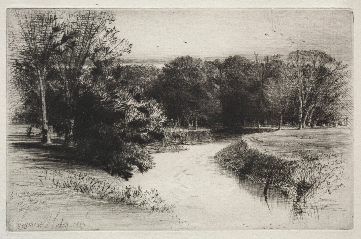 Auringonlasku Irlannissa, 1863. tekijältä Francis Seymour Haden