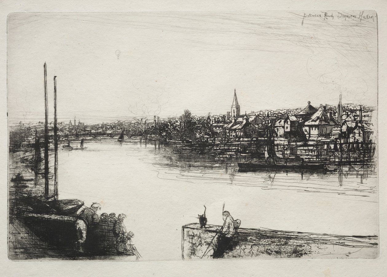Battersea Reach. tekijältä Francis Seymour Haden