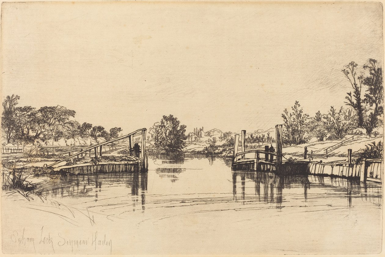 Eagham Lock tekijältä Francis Seymour Haden