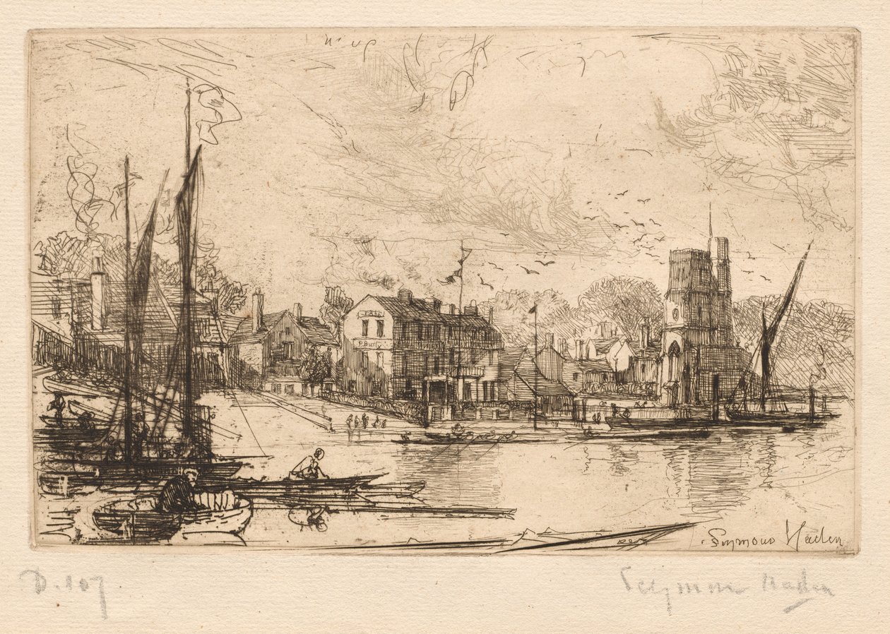 Harry Kellys, Putney, 1865-1866. tekijältä Francis Seymour Haden