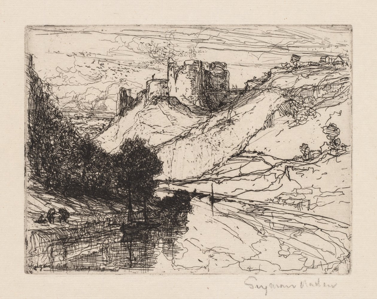 Kilgarenin linna, 1864. tekijältä Francis Seymour Haden