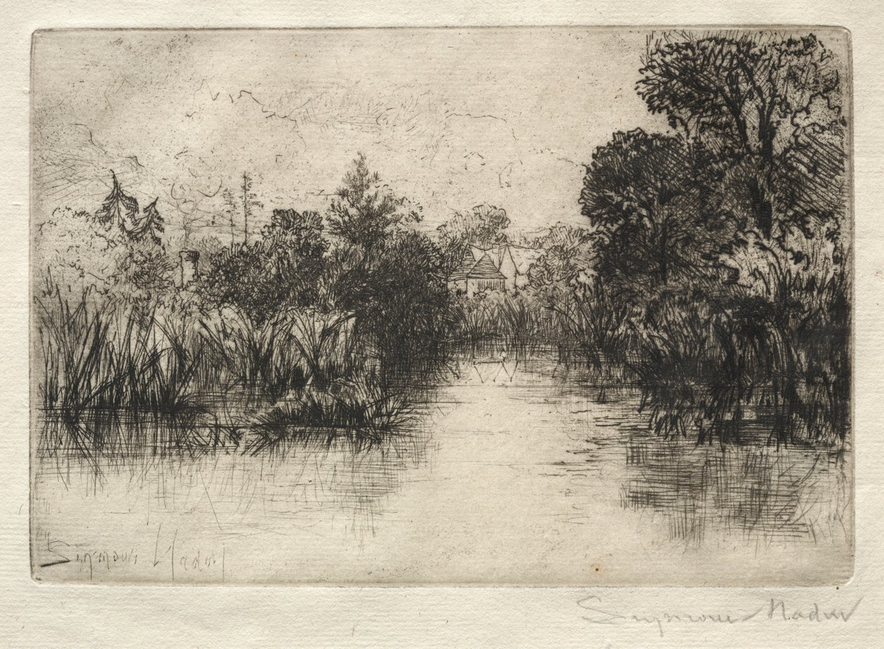 Shere Mill Pond Pieni tutkimus. tekijältä Francis Seymour Haden