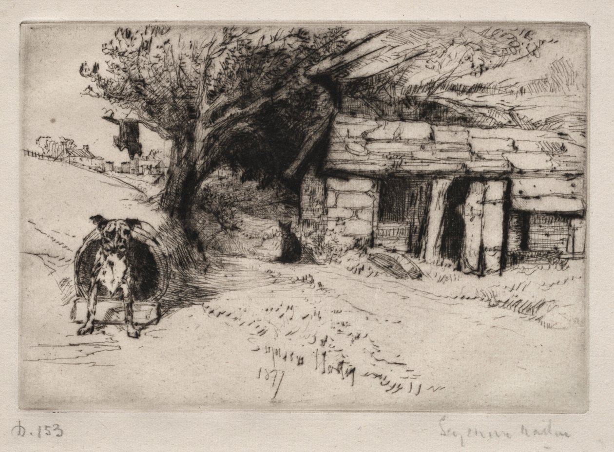 Mökki, 1877. tekijältä Francis Seymour Haden