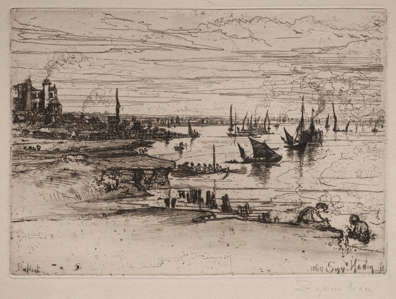 The Inn, Purfleet, 1869. tekijältä Francis Seymour Haden
