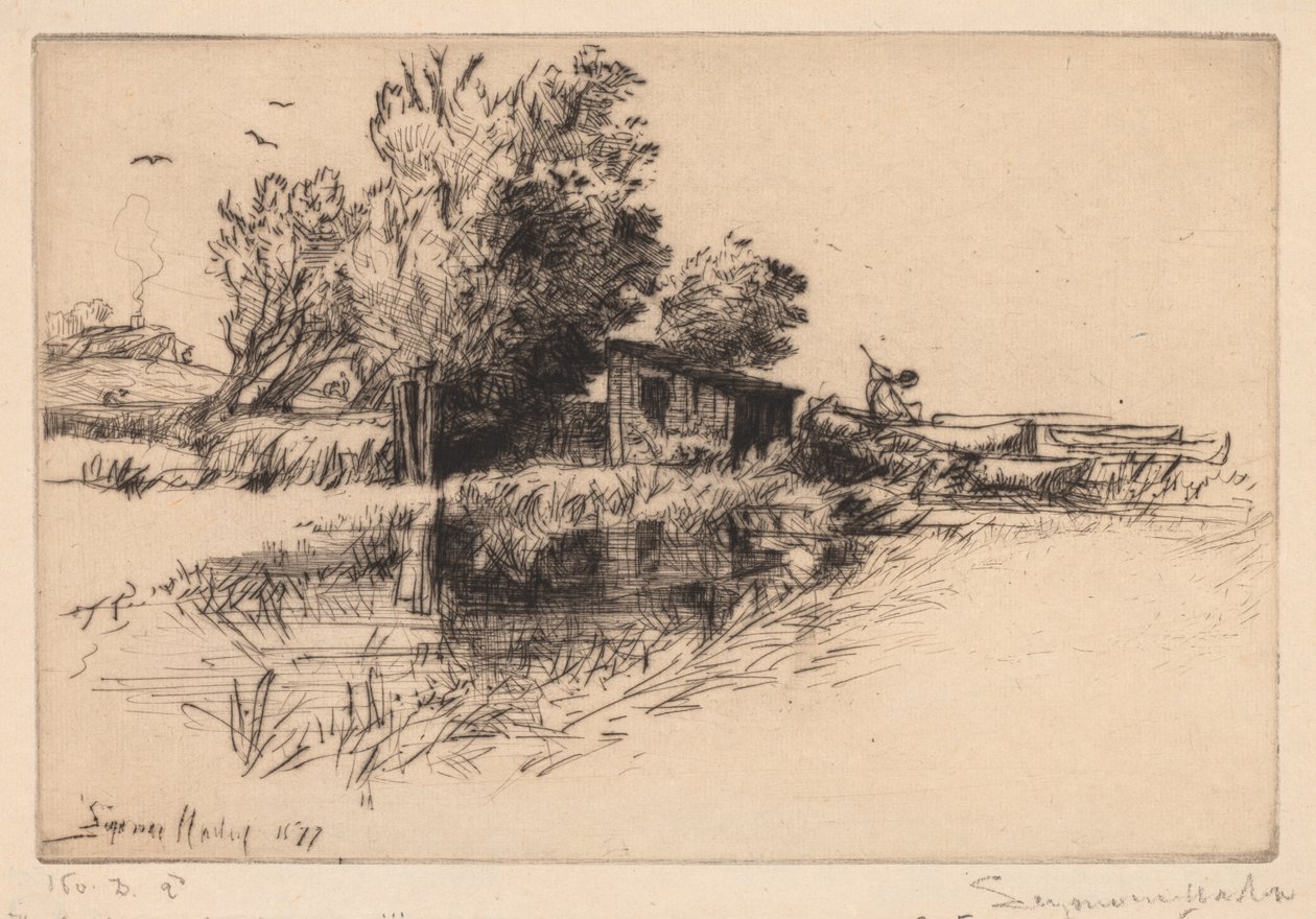 Pieni venevaja, 1877. tekijältä Francis Seymour Haden