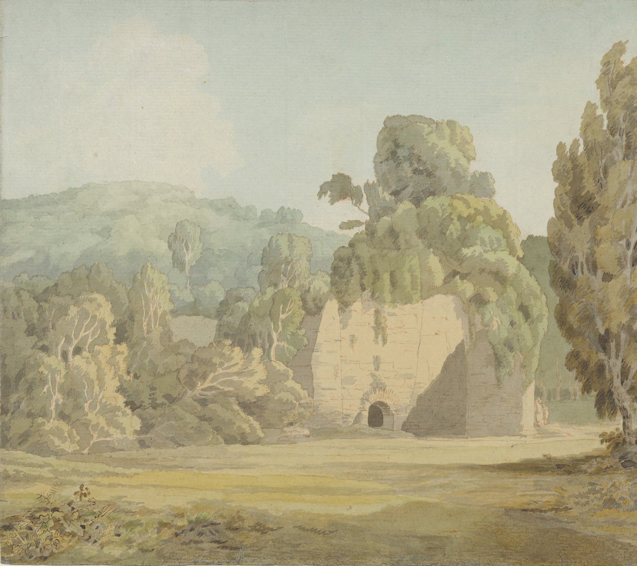 Ivy Covered Ruin, 1780-luvun loppu - 1790-luvun alku. tekijältä Francis Towne