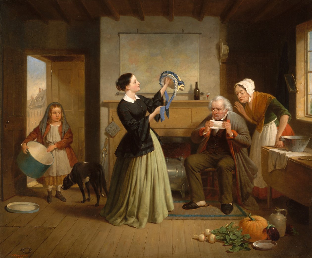 Uusi konepelti, 1858. tekijältä Francis William Edmonds