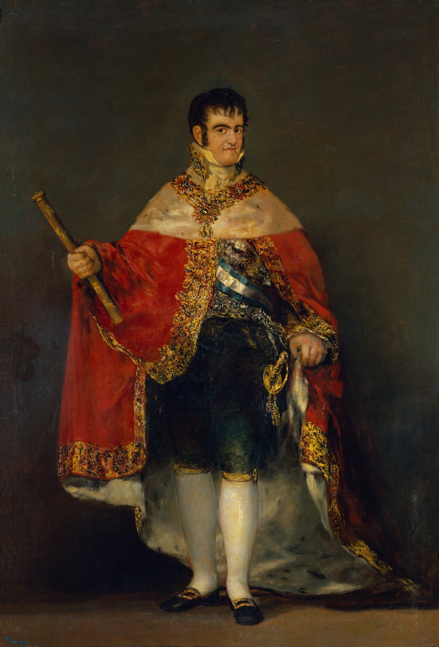 Ferdinand VII:n (1784-1833) muotokuva 1814 tekijältä Francisco de Goya