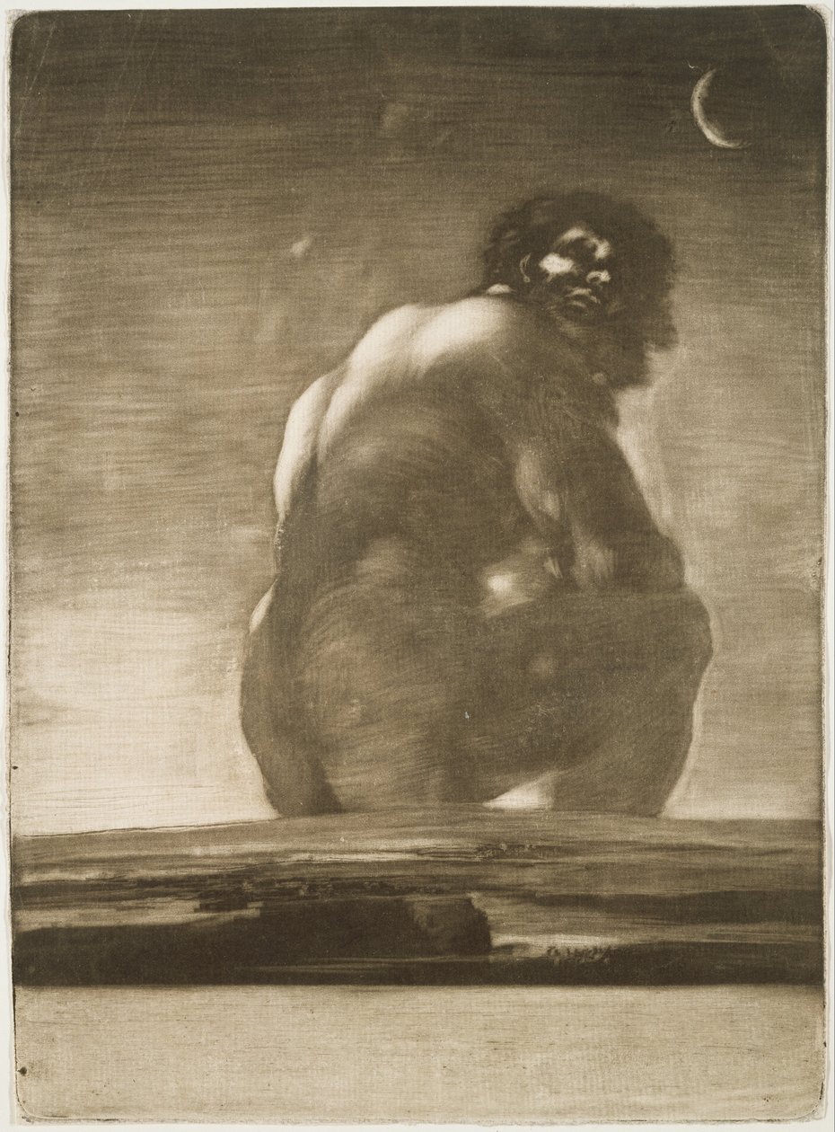 Istuva jättiläinen tekijältä Francisco de Goya