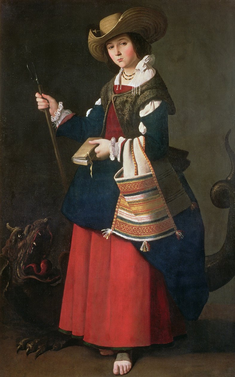 Pyhä Margareta Antiokilainen, 1630-34 tekijältä Francisco de Zurbaran