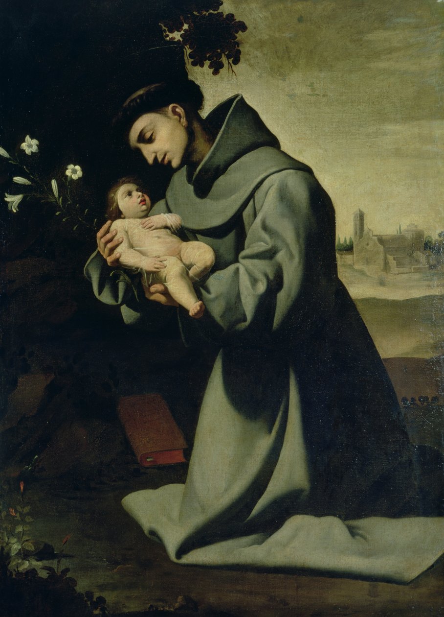 Pyhä Antonius Padovalainen tekijältä Francisco de Zurbaran