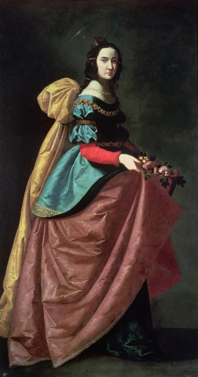 Pyhä Elisabet Portugalin (1271-1336) 1640 tekijältä Francisco de Zurbaran