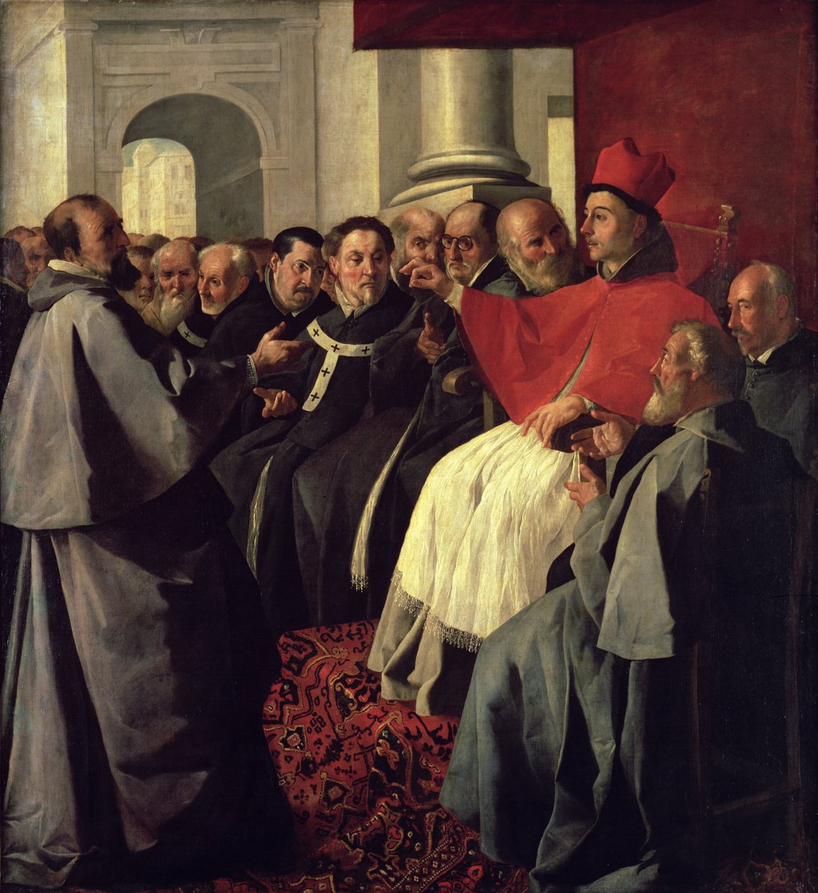 St. Bonaventure (1221-74) Lyonin kirkolliskokouksessa 1274, 1627 tekijältä Francisco de Zurbaran