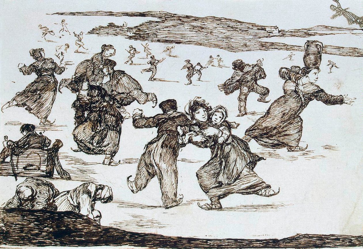 Luistelijat vuosina 1812-1823. tekijältä Francisco de Goya