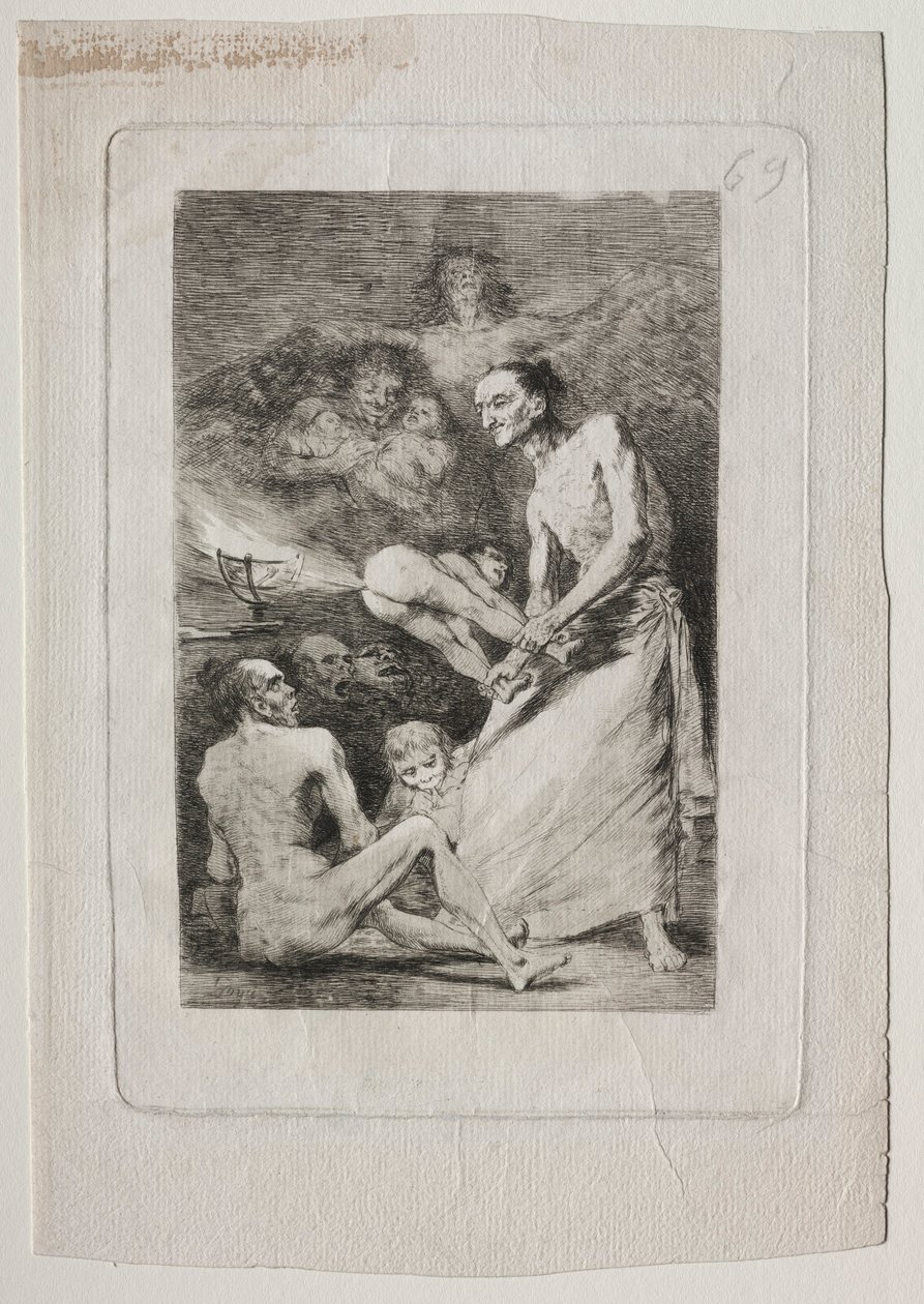 Caprichos: Blow, c. 1799. tekijältä Francisco de Goya