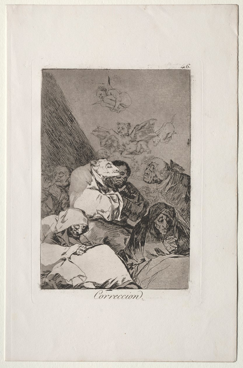 Caprichos: Oikaisu. tekijältä Francisco de Goya