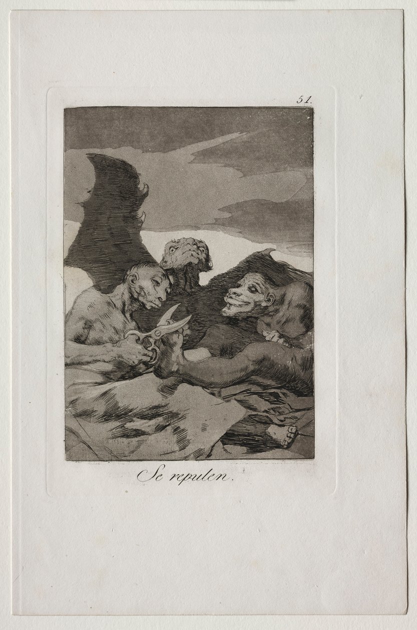 Caprichos: He nostavat itseään. tekijältä Francisco de Goya