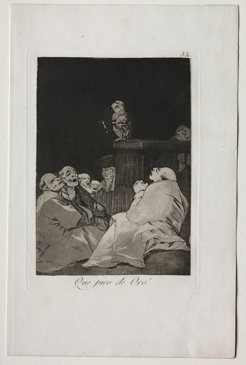 Caprichos: Mikä kultanokka!. tekijältä Francisco de Goya
