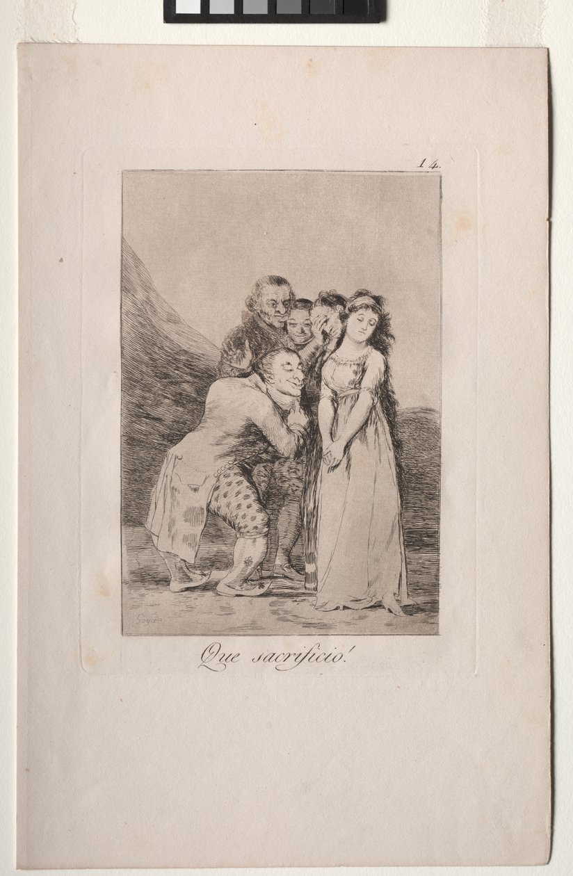 Caprichos: Mikä uhraus! tekijältä Francisco de Goya