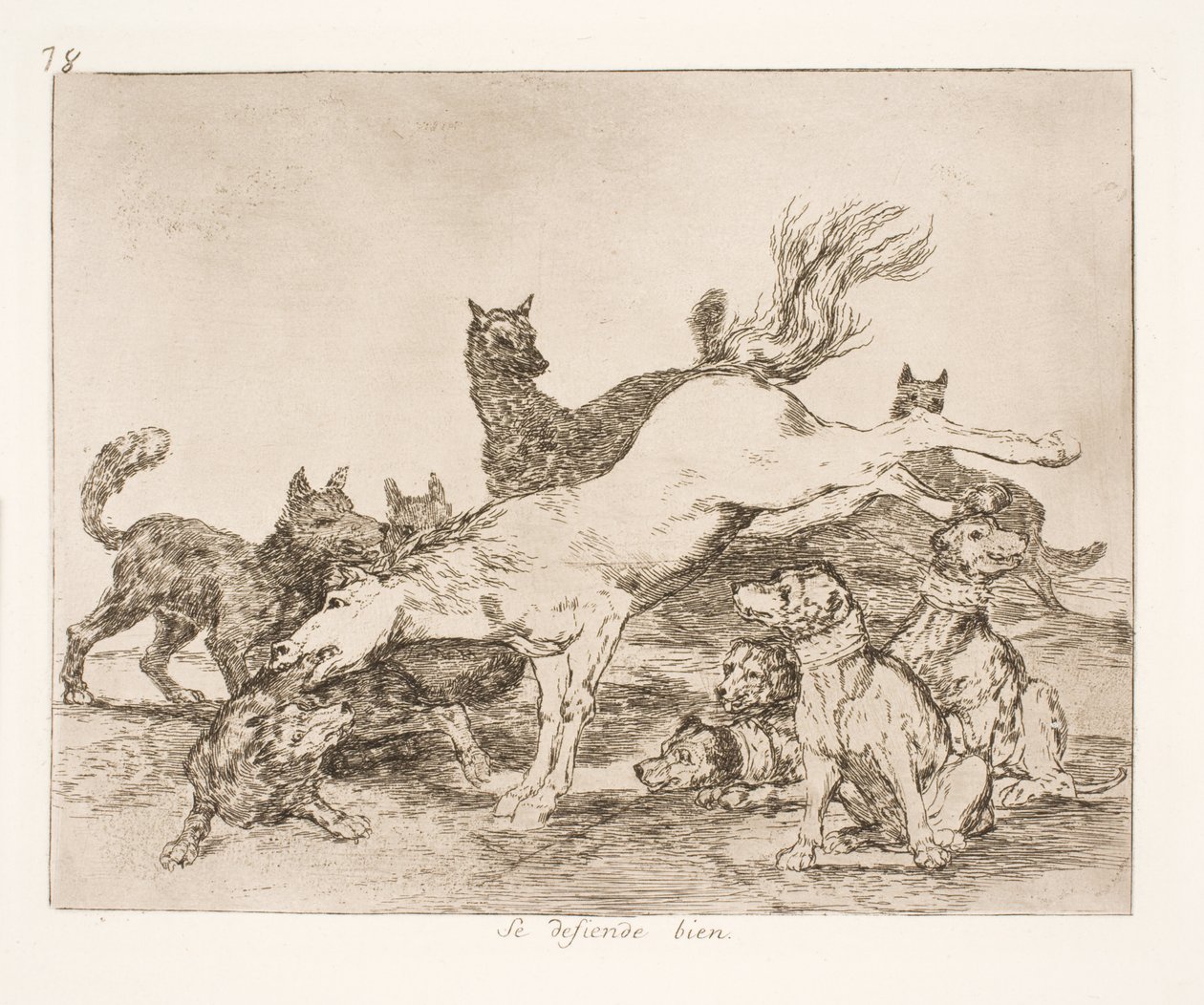 He puolustavat itseään hyvin (78) tekijältä Francisco de Goya