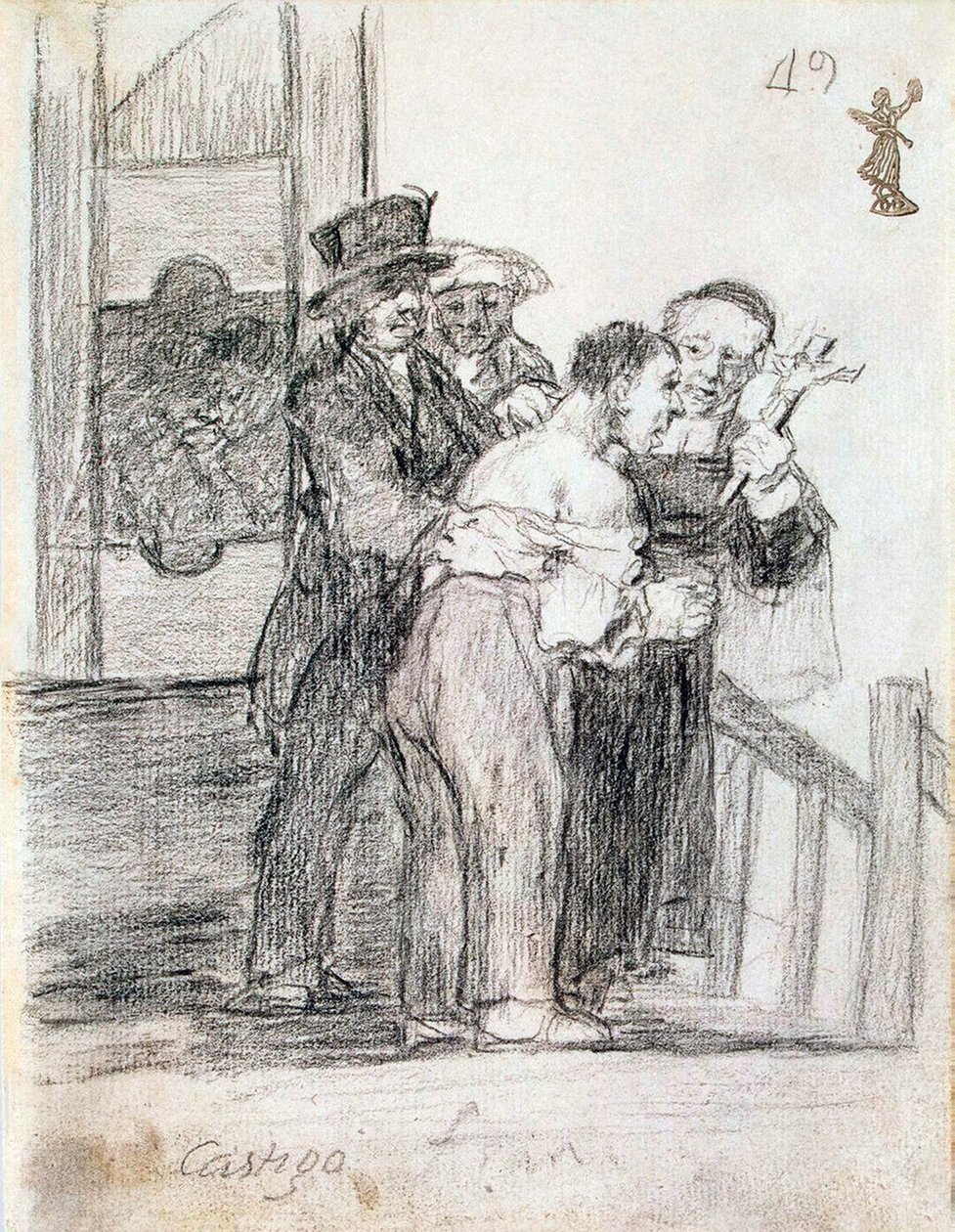 Ranskalainen rangaistus, vuosina 1824-1828. tekijältä Francisco de Goya