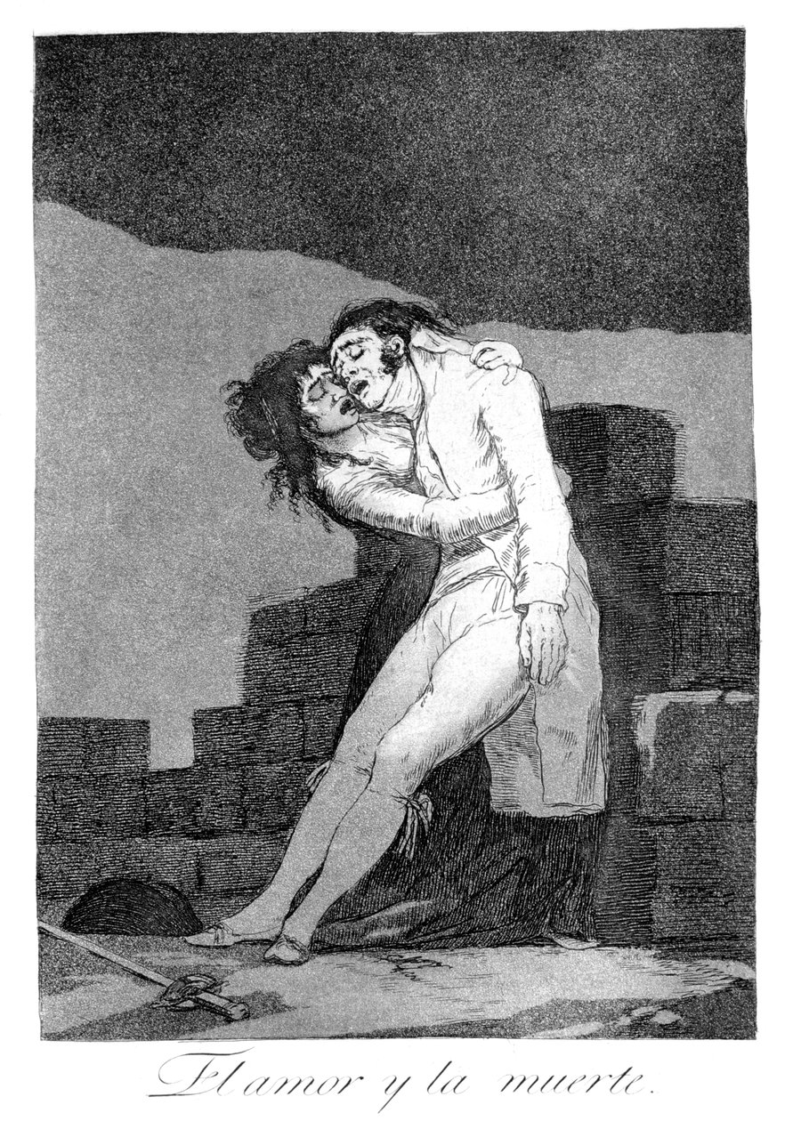 Rakkaus ja kuolema, 1799 tekijältä Francisco de Goya