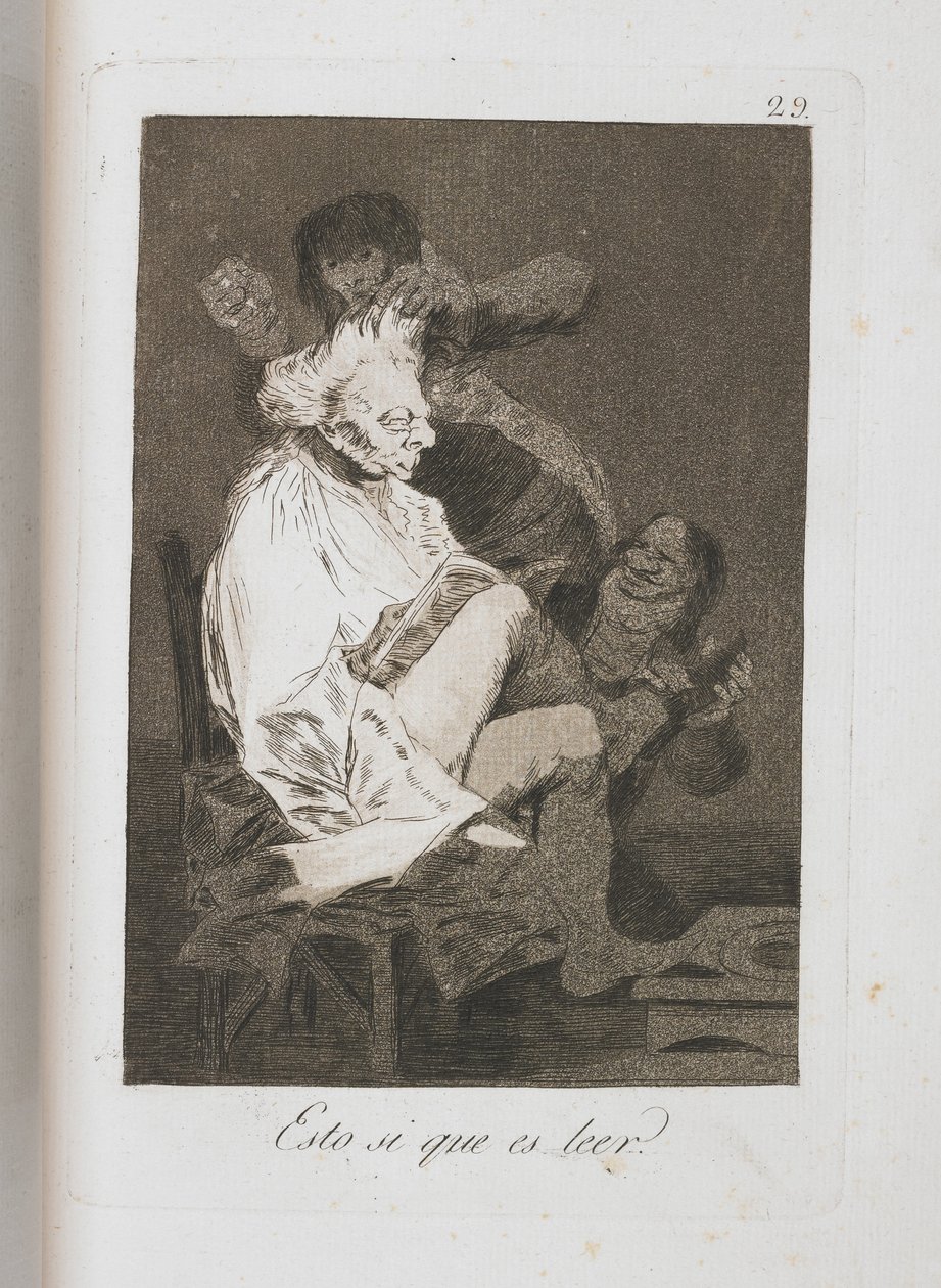 Lautanen teoksesta Los Caprichos, 1797-1798 tekijältä Francisco de Goya