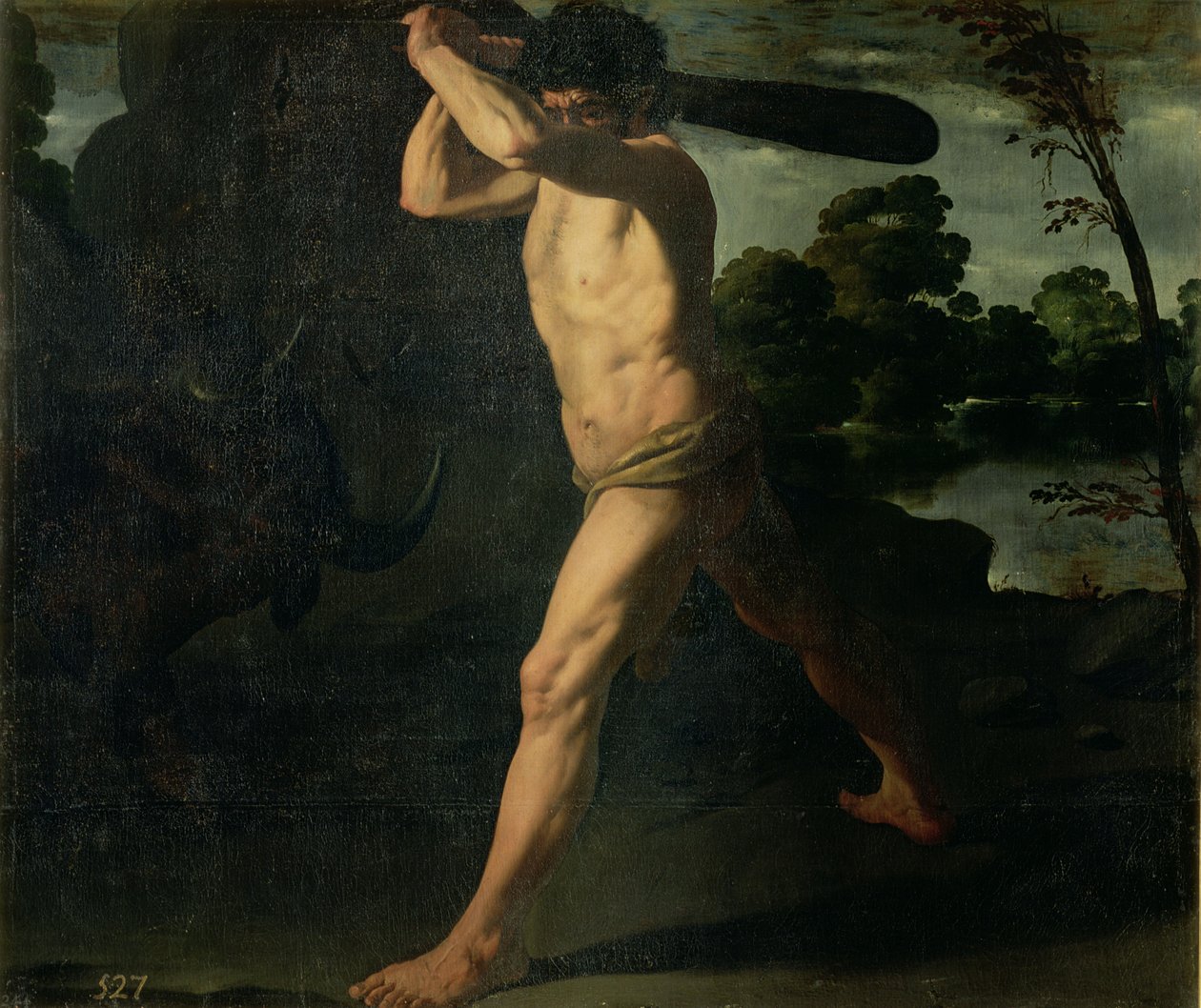 Herkules ja Kreetan härkä tekijältä Francisco de Zurbaran
