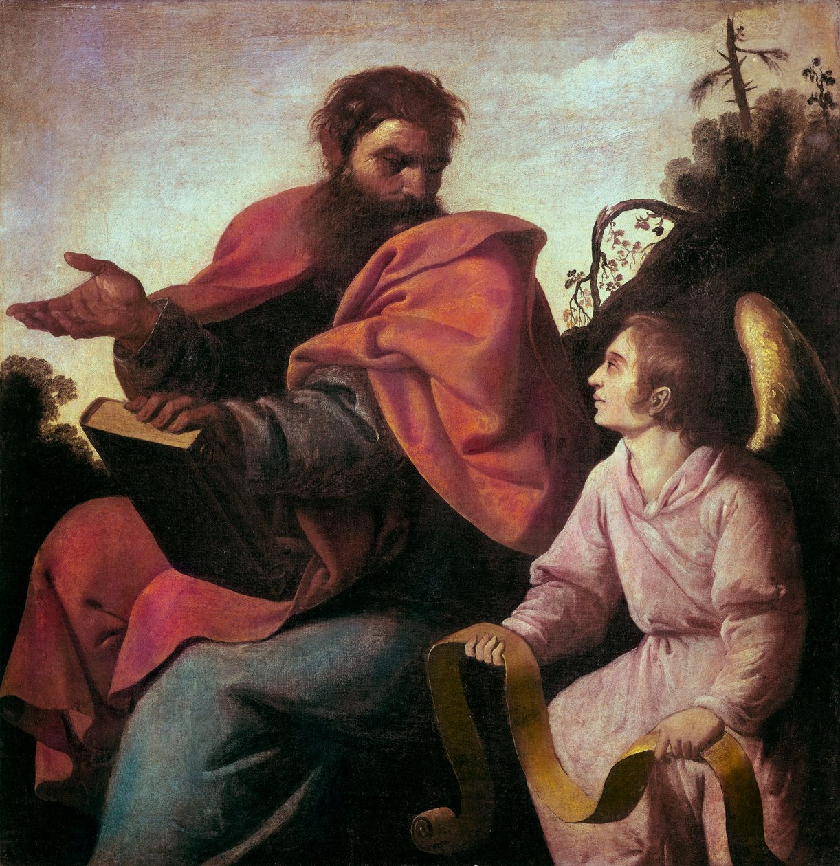 Pyhä Matteus ja enkeli tekijältä Francisco de Zurbaran