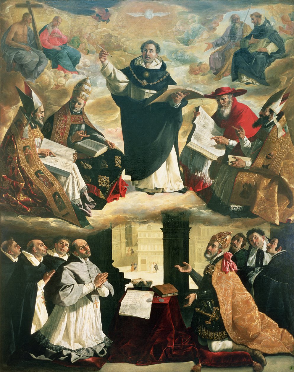 Pyhän Tuomas Akvinolaisen apoteoosi tekijältä Francisco de Zurbaran