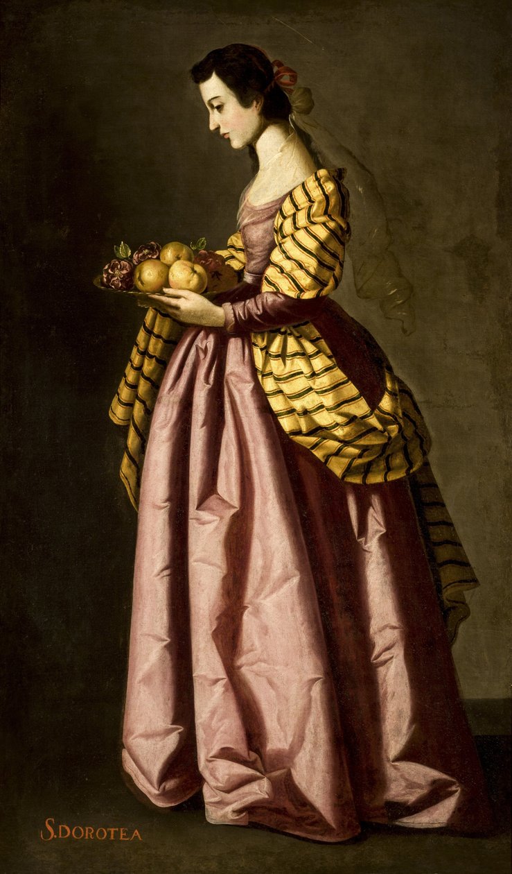 Pyhä Dorothy, n. 1640. tekijältä Francisco de Zurbaran