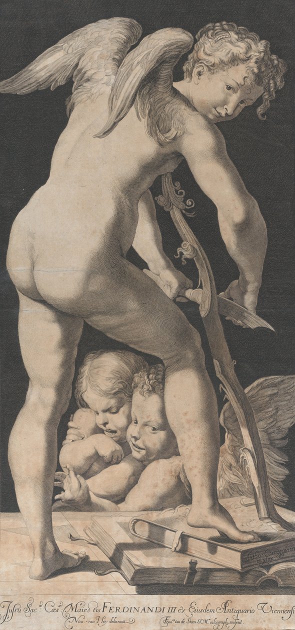 Amor teroitti jousiaan, 1645-72. tekijältä Franciscus van der Steen